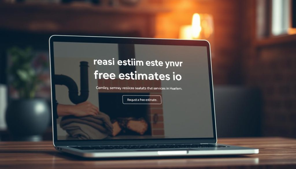 A professional, well-designed website offering a seamless free estimate request process. A laptop or desktop computer screen displays a clean, user-friendly interface with prominent "Request a Free Estimate" call-to-action button. Warm, inviting lighting casts a soft glow, creating a welcoming atmosphere. The scene suggests efficiency, reliability, and exceptional customer service for those seeking chimney removal services in Haarlem. Subtle, tasteful branding elements maintain a polished, trustworthy appearance. The overall impression conveys professionalism, accessibility, and a commitment to providing a hassle-free estimate experience. A professional, well-designed website offering a seamless free estimate request process. A laptop or desktop computer screen displays a clean, user-friendly interface with prominent "Request a Free Estimate" call-to-action button. Warm, inviting lighting casts a soft glow, creating a welcoming atmosphere. The scene suggests efficiency, reliability, and exceptional customer service for those seeking chimney removal services in Haarlem. Subtle, tasteful branding elements maintain a polished, trustworthy appearance. The overall impression conveys professionalism, accessibility, and a commitment to providing a hassle-free estimate experience.